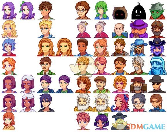 《星露谷物语》可爱风人物肖像美化包MOD