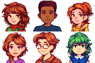 《星露谷物语》西方可爱风人物肖像MOD