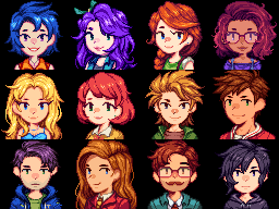 《星露谷物语》西方可爱风人物肖像MOD