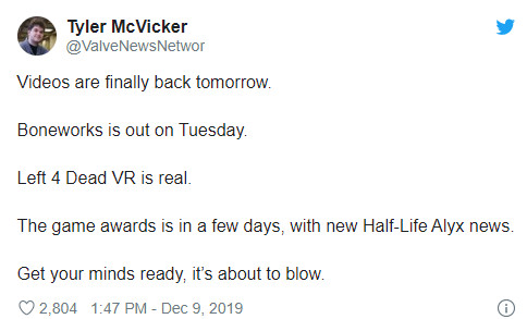 传V社正在开发《求生之路》新作 遗憾仍然是VR游戏