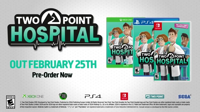 世嘉《双点医院》主机版将于明年2月25日推出