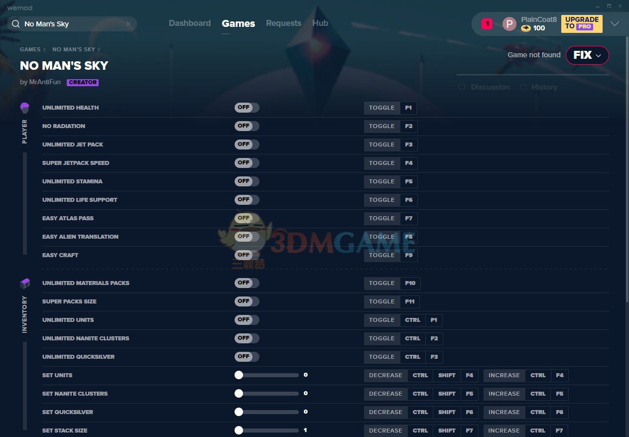 《无人深空》v2.2二十六项修改器[MrAntiFun][GOG]