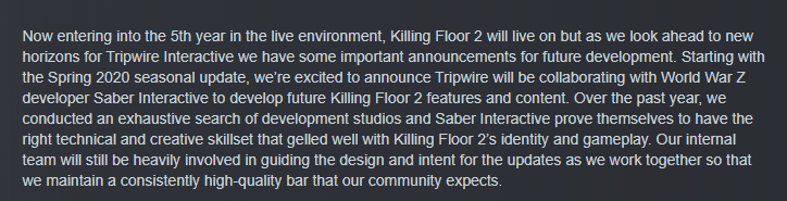 《僵尸世界大战》开发商将参与《杀戮空间2》的后续开发