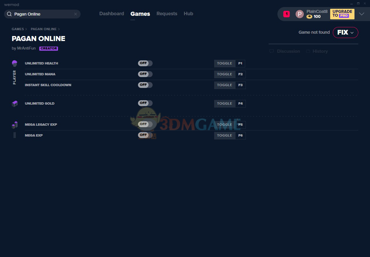 《Pagan Online》v2019.12.20六项修改器[MrAntiFun]