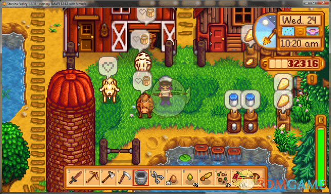 《星露谷物语》牧场挤奶剪毛提示MOD