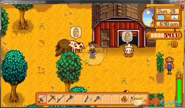 《星露谷物语》牧场挤奶剪毛提示MOD