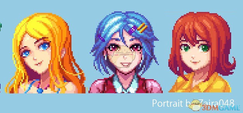 《星露谷物语》zaira048的女性角色美化包MOD