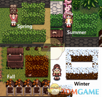 《星露谷物语》石围栏变为季节外观篱笆MOD