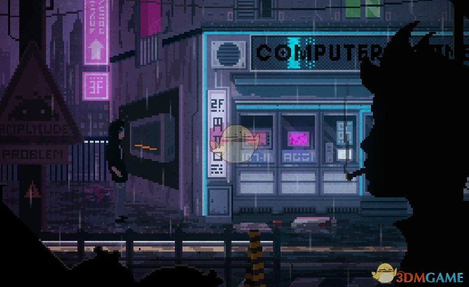 《Wallpaper Engine》像素风 - 赛博朋克的下雨街道动态壁纸