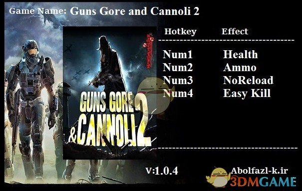 《枪，血，意大利黑手党2》v1.0.4四项修改器[Abolfazl]