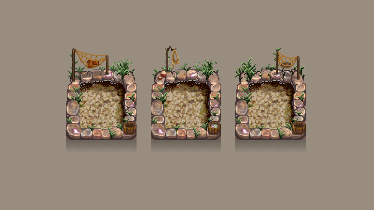 《星露谷物语》季节性鱼塘稻草人工具外观美化包MOD