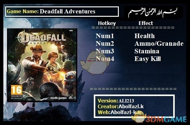 《致命冒险》v2020.01.01四项修改器[Abolfazl]