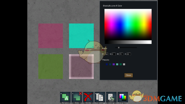 《边缘世界》储存区和生长区重新上色v1.0 MOD