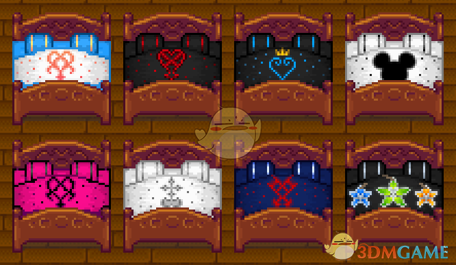 《星露谷物语》王国之心主题床铺MOD