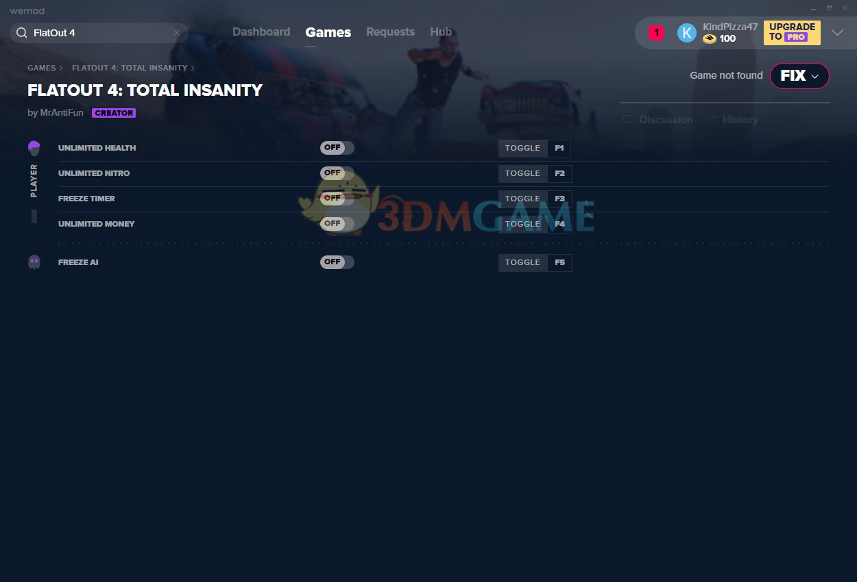 《横冲直撞4：疯狂》v2020.02.19五项修改器[MrAntiFun]