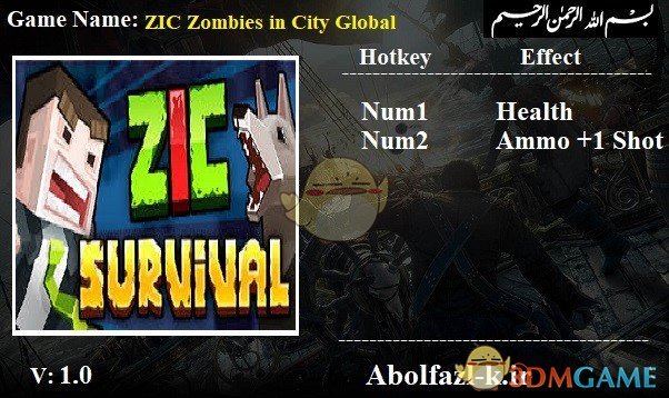 《僵尸之城》v2020.01.24无限生命弹药修改器[Abolfazl]