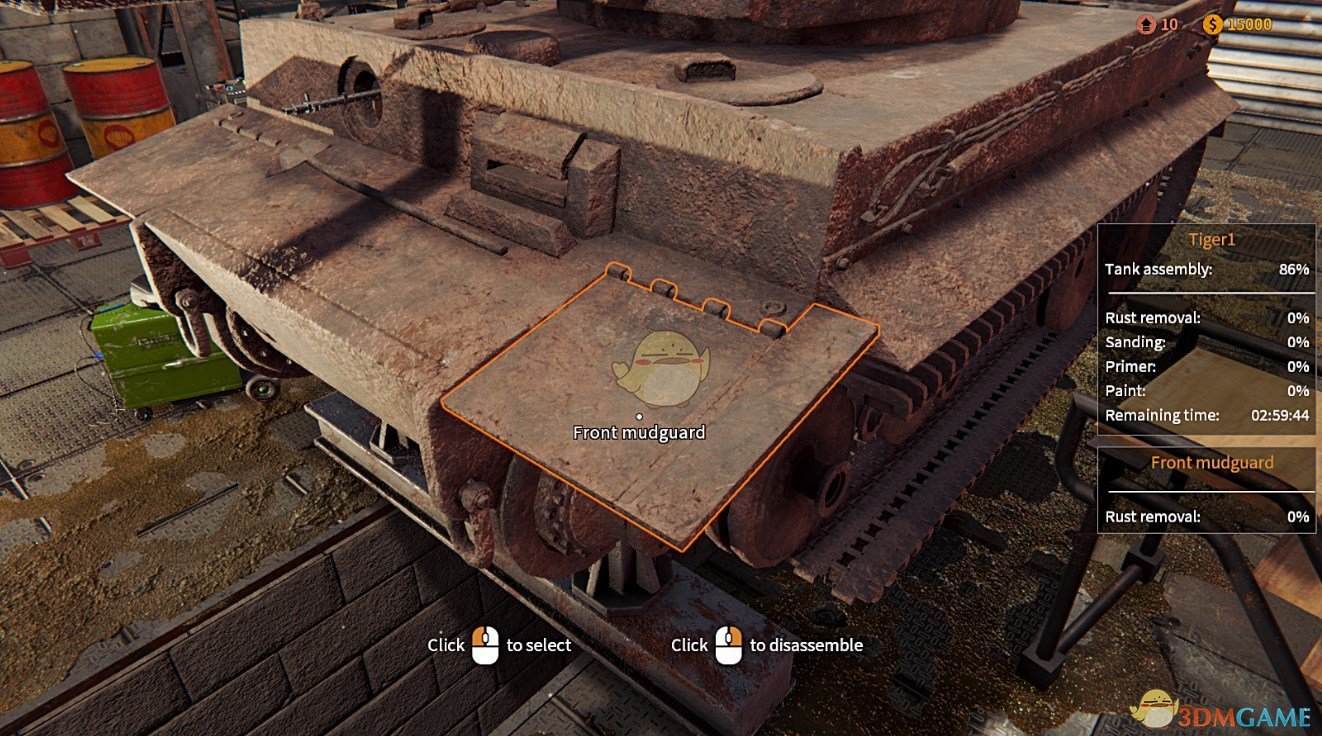 《坦克维修模拟》机枪装坦克上方法分享