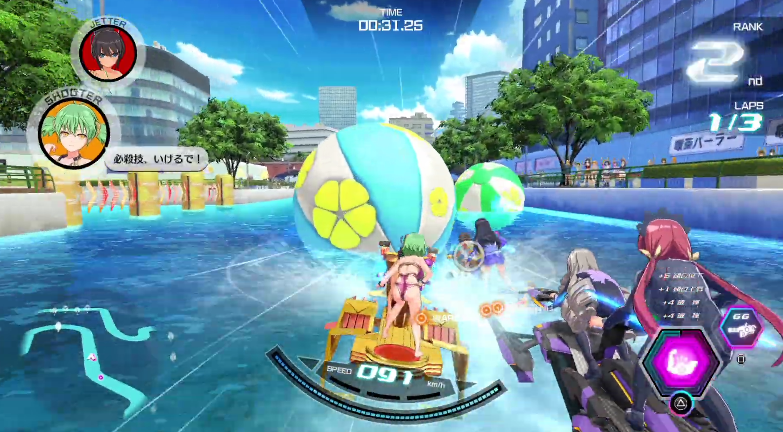 《神田川JETGIRLS》第二弹DLC角色演示：泳装少女水上激斗！