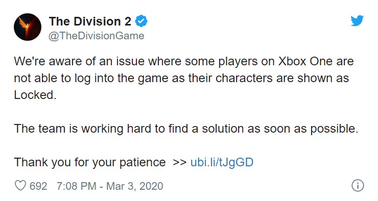 《全境2》新DLC上线BUG不断 Xbox玩家角色无法使用