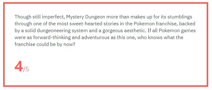 《宝可梦：不可思议的迷宫救助队DX》IGN6分 千篇一律的迷宫之旅