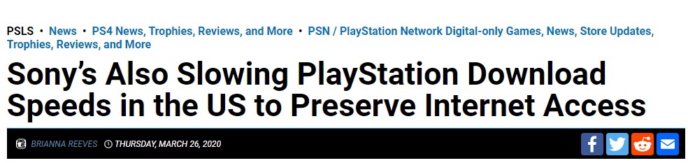 继欧服之后 PlayStation美服下载也限速了