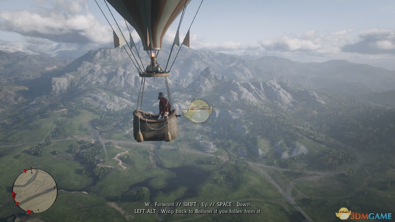 《荒野大镖客2》控制热气球MOD