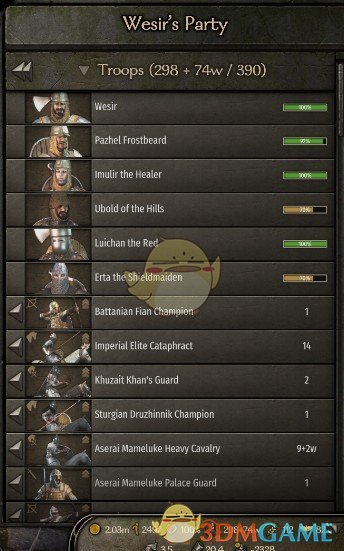 《骑马与砍杀2》兵种排序功能MOD