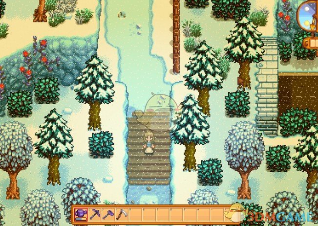 《星露谷物语》冬季树木含有树叶MOD