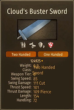 《骑马与砍杀2》最终幻想破坏者大剑MOD