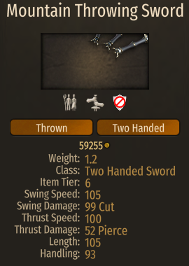 《骑马与砍杀2》双手投掷剑MOD