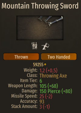 《骑马与砍杀2》双手投掷剑MOD