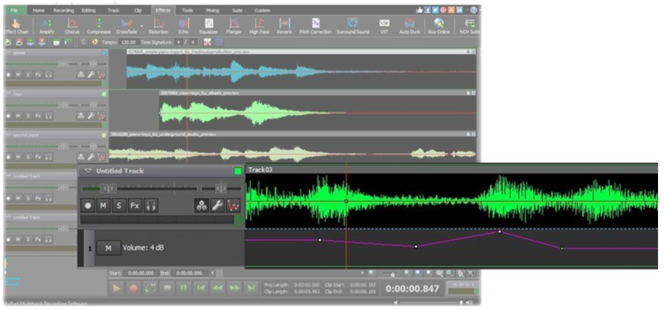 《MixPad Multitrack Recording Software》免费版