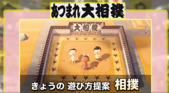 日本相扑协会联动《动森》挖坑新玩法 真正互相坑害