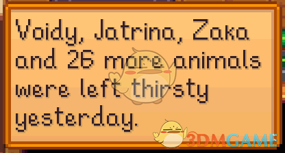 《星露谷物语》动物需要喝水MOD