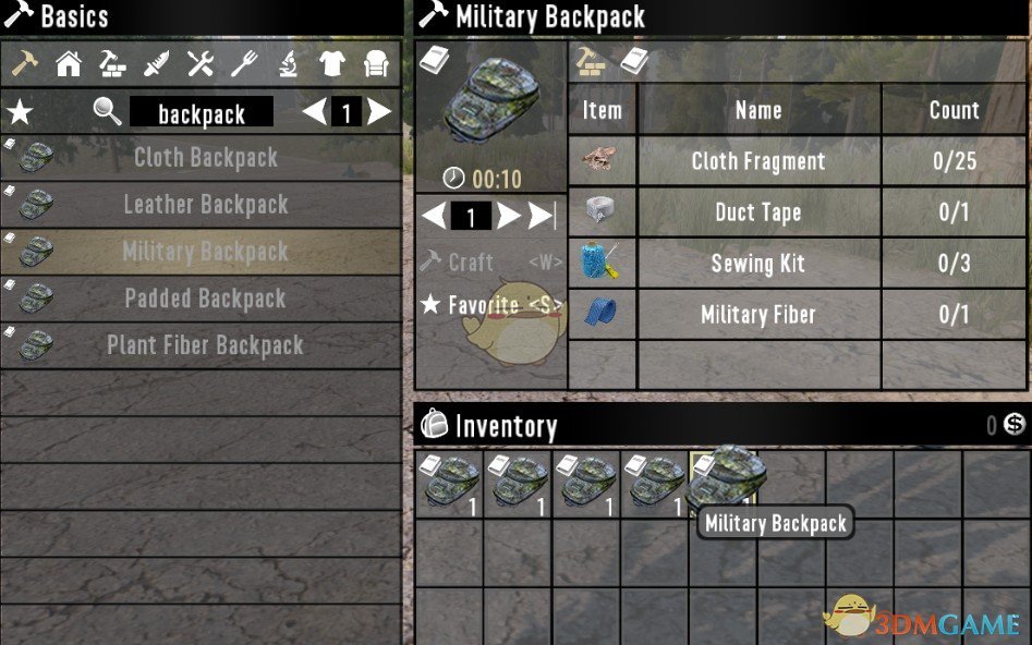 《七日杀》消耗品背包MOD