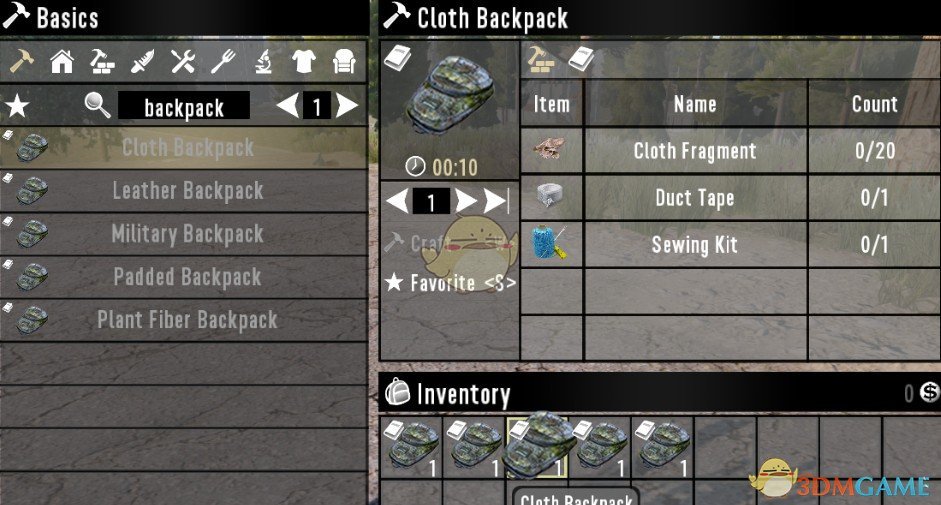 《七日杀》消耗品背包MOD