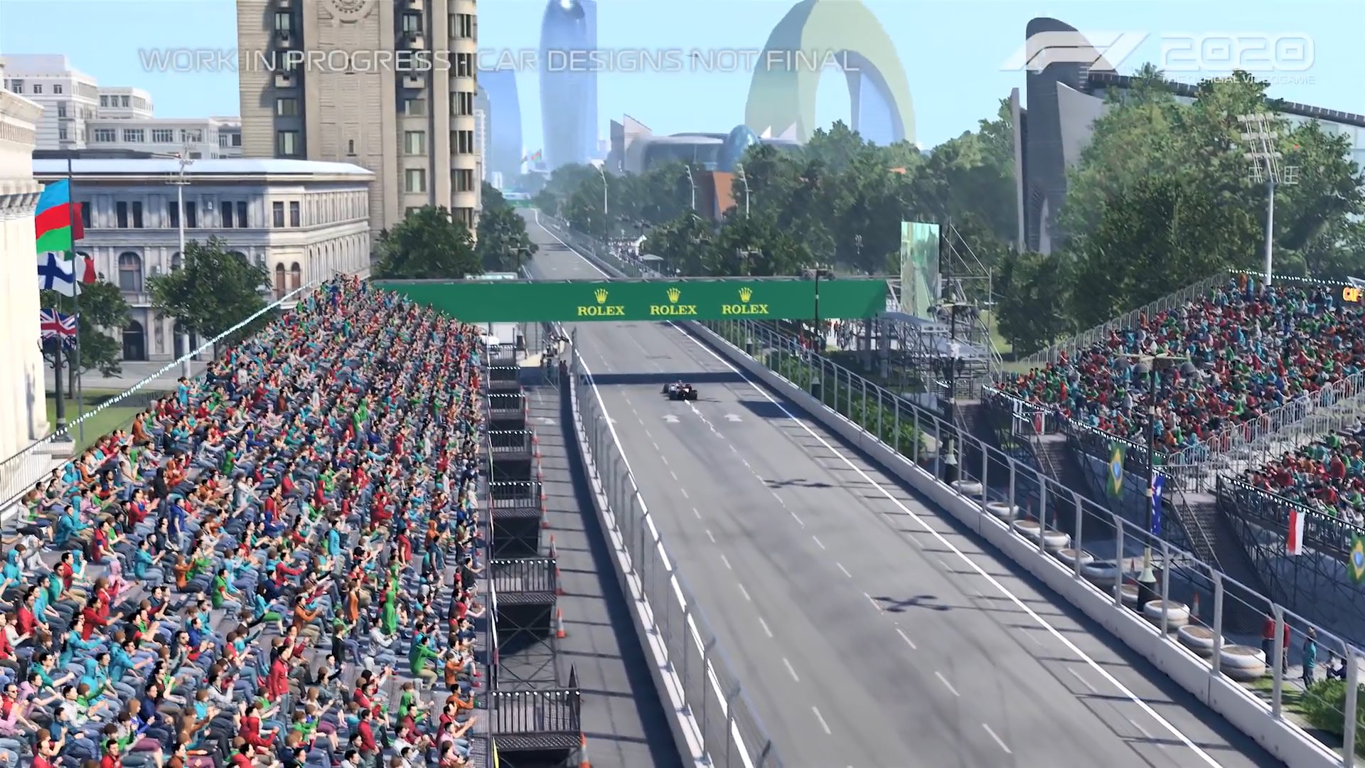 《F1 2020》阿塞拜疆赛道演示 超长直道极限加速