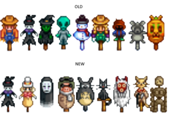 《星露谷物语》吉卜力稻草人动漫外观包MOD