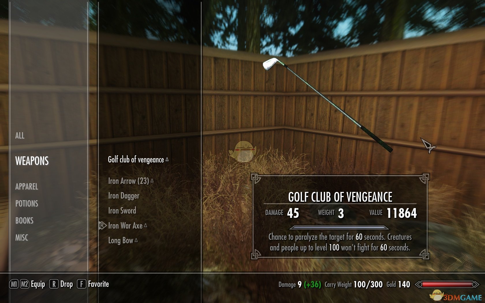 《上古卷轴5：天际》高尔夫球杆MOD