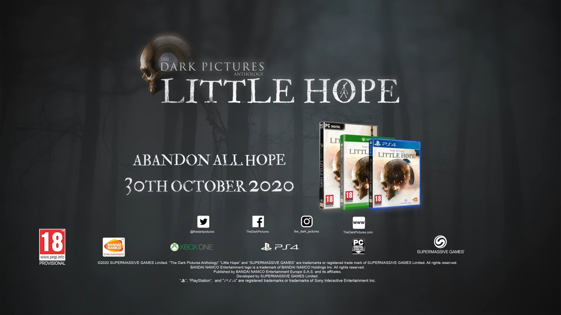 《黑相集：稀望镇》PS4版10月29日发售 PC、Xbox One版于30日发售