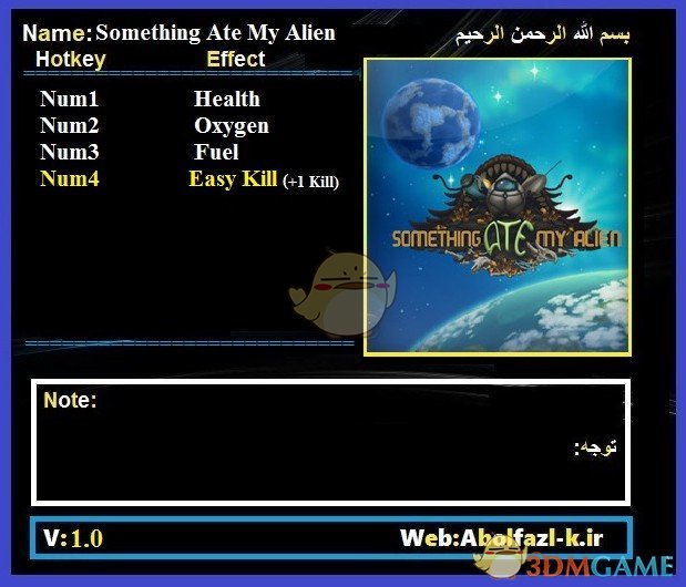 《谁吃了我的外星人》v1.0四项修改器[Abolfazl]