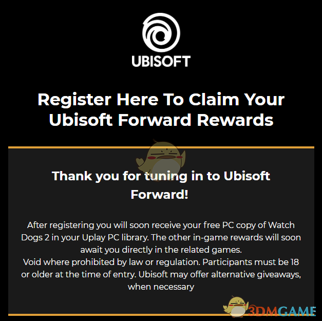育碧Ubisoft Forward《看门狗2》等奖励领取方法
