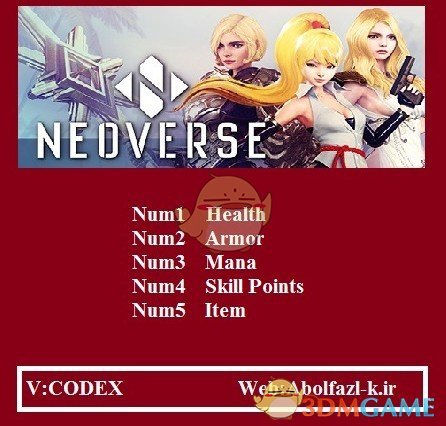 《无尽宇宙：Neoverse》v1.2五项修改器[Abolfazl]