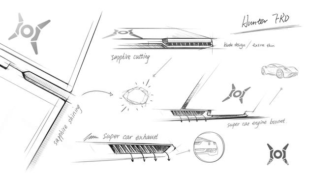 荣耀首款游戏本设计手稿曝光：超跑外形 或在8月发布