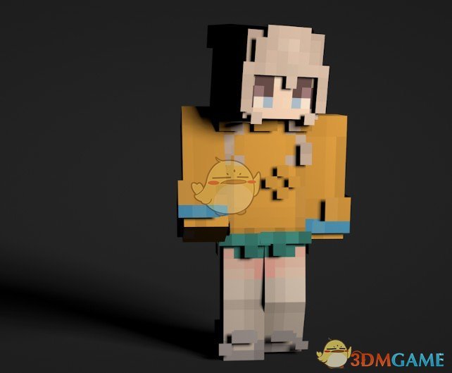 《我的世界》白发黄衣少女皮肤MOD