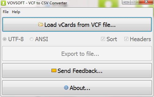 《VovSoft VCF to CSV Converter》