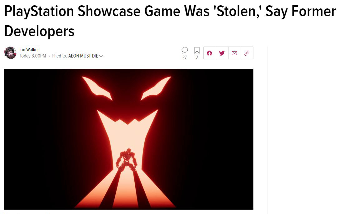 索尼直播发布的游戏是被偷来的？ 前开发人员发出控诉