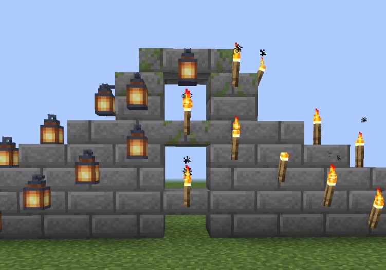 《我的世界》更好的火把放置MOD