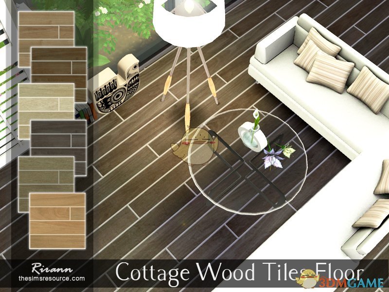 《模拟人生4》小屋木砖地板MOD