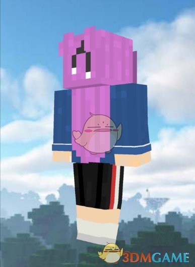 《我的世界》粉发校服女孩皮肤MOD